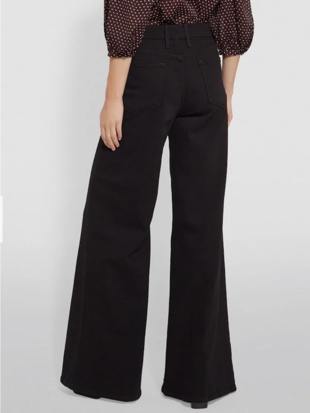 Frame Le Palazzo Women’s Jeans in Black - Picture 3 of 8